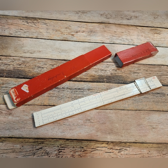 Vintage 1970s 10" Fredrick Post Manheim Logarithmic Student Slide Ruler - Picture 1 of 10